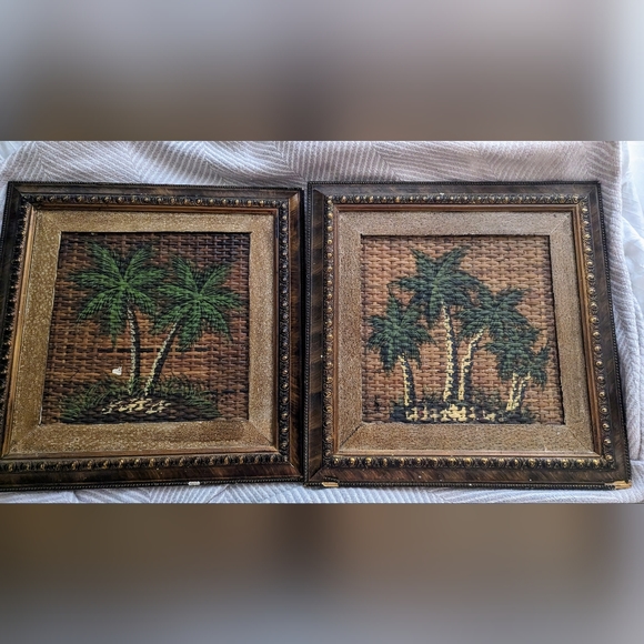Kirklands | Wall Decor | Palm Rattan Framed Wall Art | Poshmark